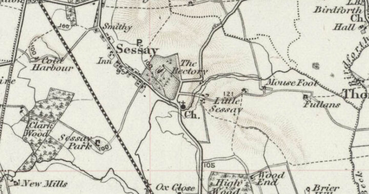 map of sessay from 1856